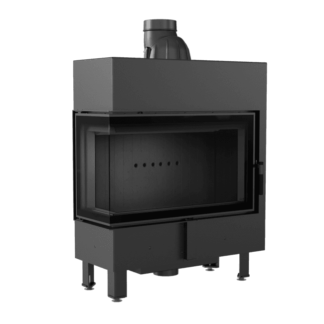 KRATKI LUCY/14/SLIM/L/BS/BLACK ΑΡΙΣΤΕΡΗ ΓΩΝΙΑ (A+) ECODESIGN 10KW (80-100M2) ΕΝΕΡΓΕΙΑΚΟ ΤΖΑΚΙ ΑΕΡΟΘΕΡΜΟ ΜΕ ΑΝΟΙΓΟΜΕΝΗ ΠΟΡΤΑ ΚΑΙ ΜΑΥΡΑ ΚΕΡΑΜΙΚΑ TERMOTEC - Τζάκια