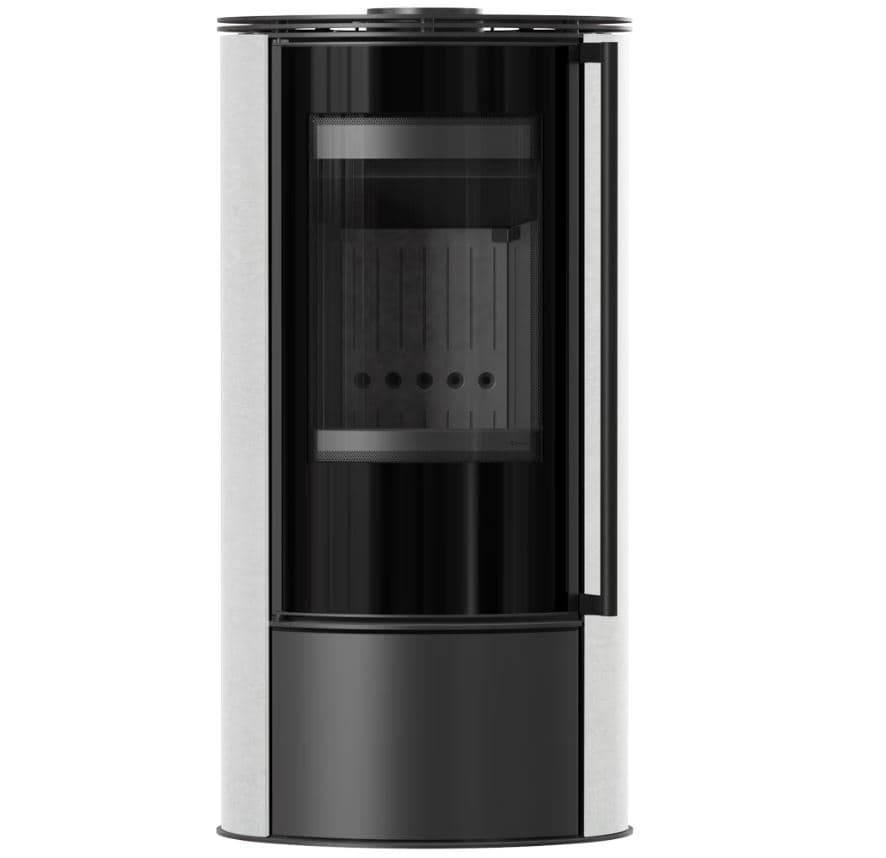 KRATKI ERIK/WS/BLACK (WHITE SATIN) 5,5KW (40-60M2) ΕΝΕΡΓΕΙΑΚΗ ΣΟΜΠΑ ΞΥΛΟΥ ΑΠΟ ΧΑΛΥΒΑ ΜΕ ΜΑΥΡΑ ΚΕΡΑΜΙΚΑ TERMOTEC - Σόμπες