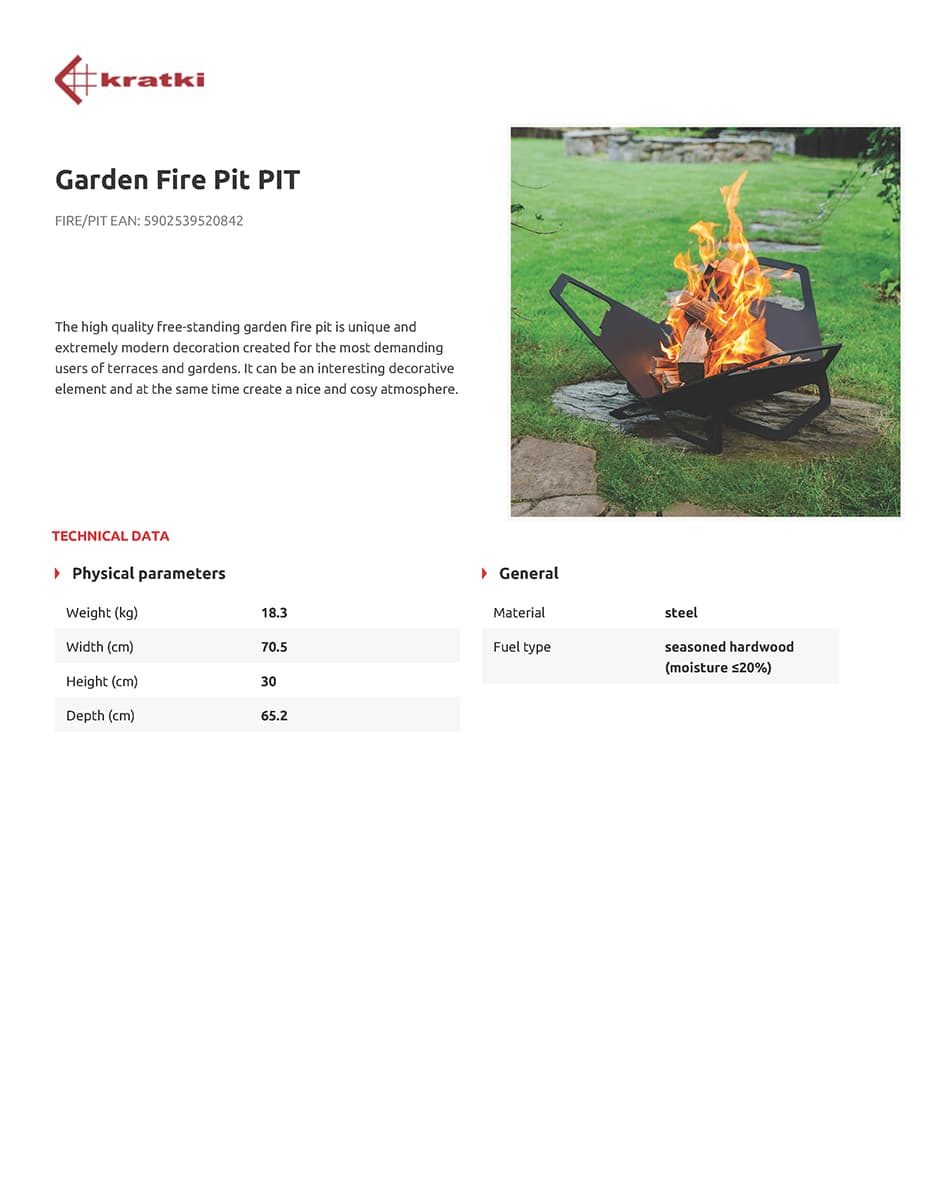 KRATKI FIRE/PIT ΤΖΑΚΙ ΕΞΩΤΕΡΙΚΟΥ ΧΩΡΟΥ ΑΝΟΙΧΤΟΥ ΤΥΠΟΥ - 5
