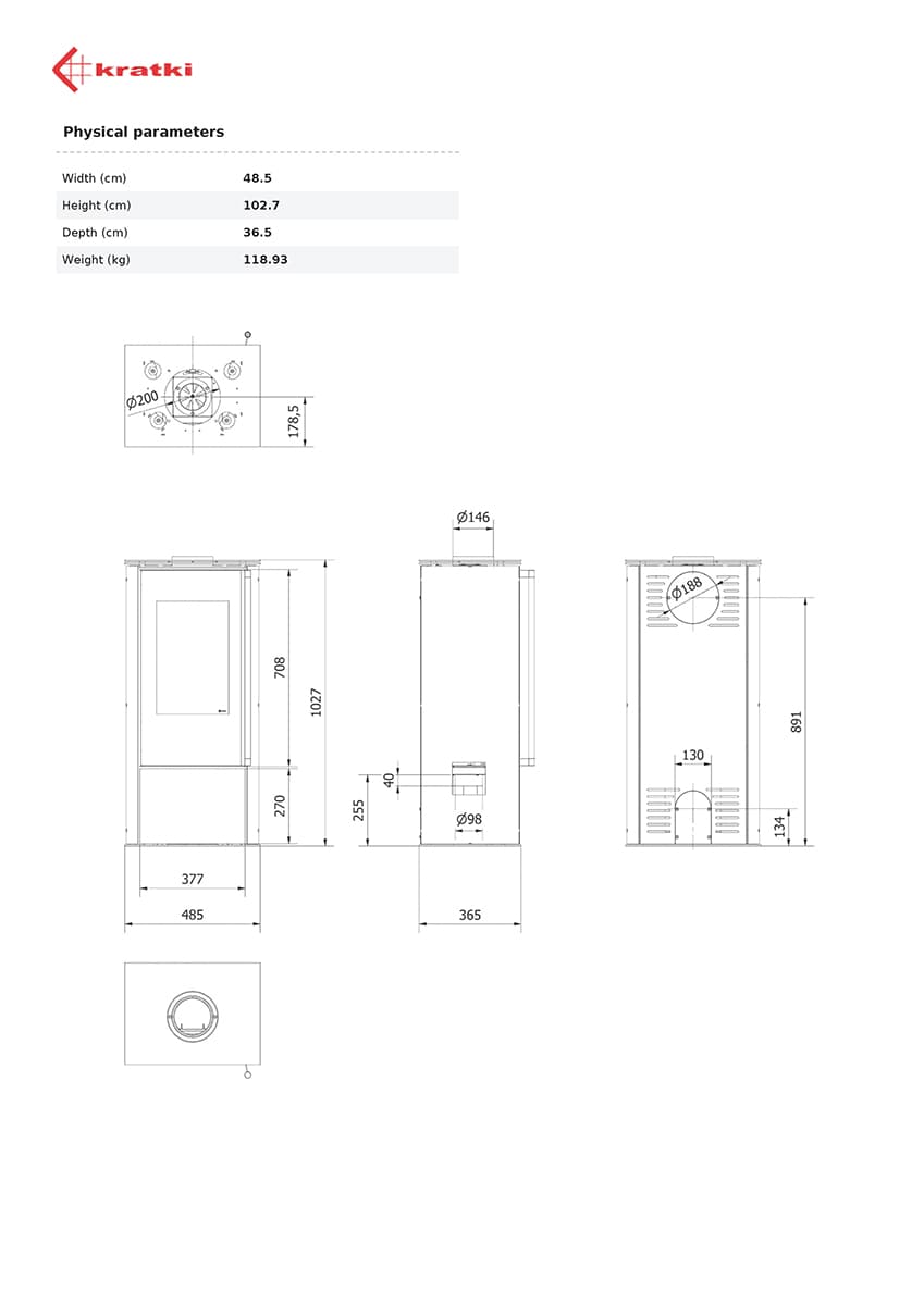 KRATKI HATI/BLACK (40-70M2) ΕΝΕΡΓΕΙΑΚΗ ΣΟΜΠΑ ΞΥΛΟΥ ΑΠΟ ΧΑΛΥΒΑ ΜΕ ΜΑΥΡΑ ΚΕΡΑΜΙΚΑ TERMOTEC - 5