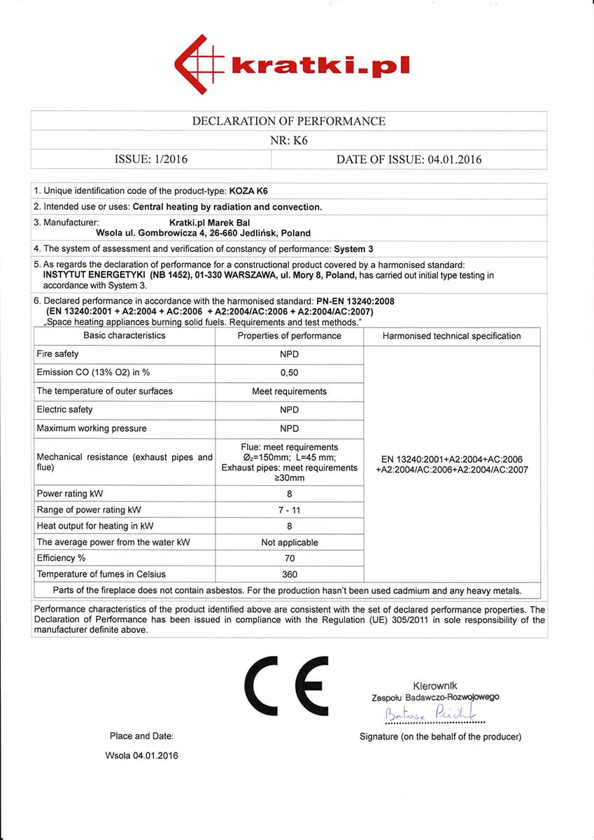 KRATKI KOZA/K6/130 - 8KW (80-100M2) ΕΝΕΡΓΕΙΑΚΗ ΣΟΜΠΑ ΜΑΝΤΕΜΕΝΙΑ - 10