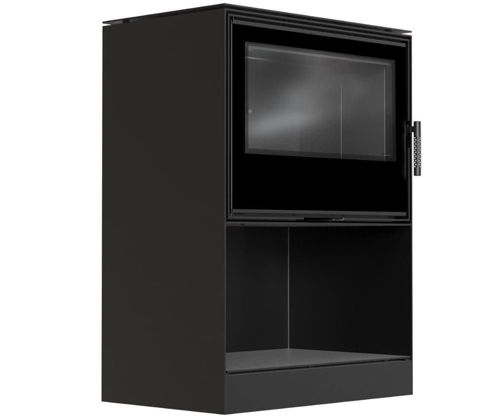 KRATKI KARI/80/W/BLACK (Α+) 12KW (100-150Μ2)  ΕΝΕΡΓΕΙΑΚΗ ΕΣΤΙΑ ΑΕΡΟΘΕΡΜΗ ΜΕ ΜΕΤΑΛΛΙΚΗ ΒΑΣΗ - ΞΥΛΟΘΗΚΗ ΚΑΙ ΜΑΥΡΑ ΚΕΡΑΜΙΚΑ TERMOTEC - Σόμπες