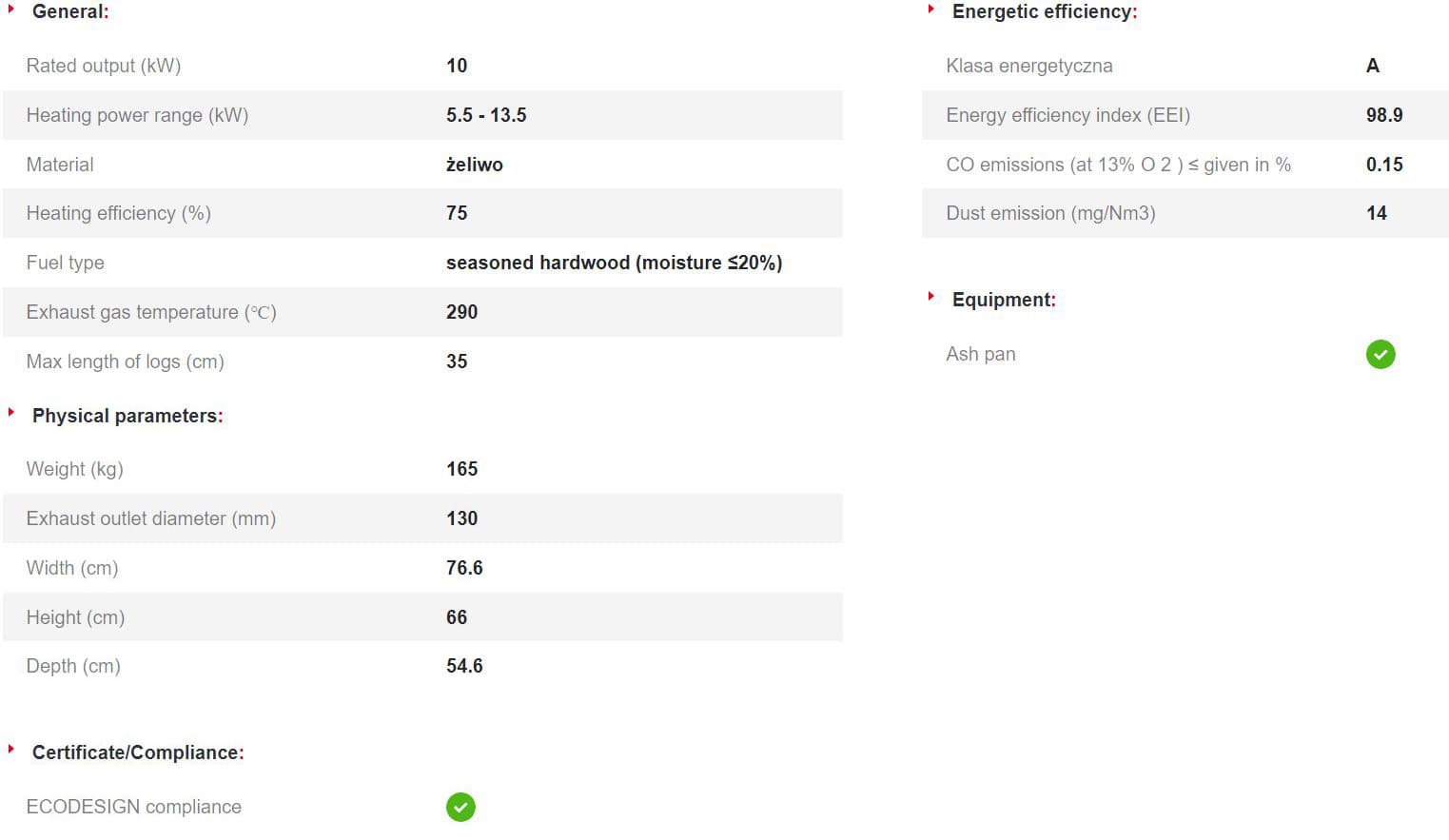 KRATKI KOZA/K9/130 ECODESIGN 10KW (70-100M2) ΕΝΕΡΓΕΙΑΚΗ ΣΟΜΠΑ ΜΑΝΤΕΜΕΝΙΑ - 5