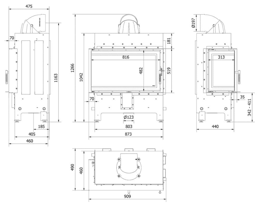 KRATKI LUCY/14/L/NEW ΑΡΙΣΤΕΡΗ ΓΩΝΙΑ ΑΝΟΙΓΟΜΕΝΟ 14KW (100-150M2) ΕΝΕΡΓΕΙΑΚΟ ΤΖΑΚΙ ΑΕΡΟΘΕΡΜΟ ΜΕ ΛΕΥΚΑ ΚΕΡΑΜΙΚΑ TERMOTEC - 2