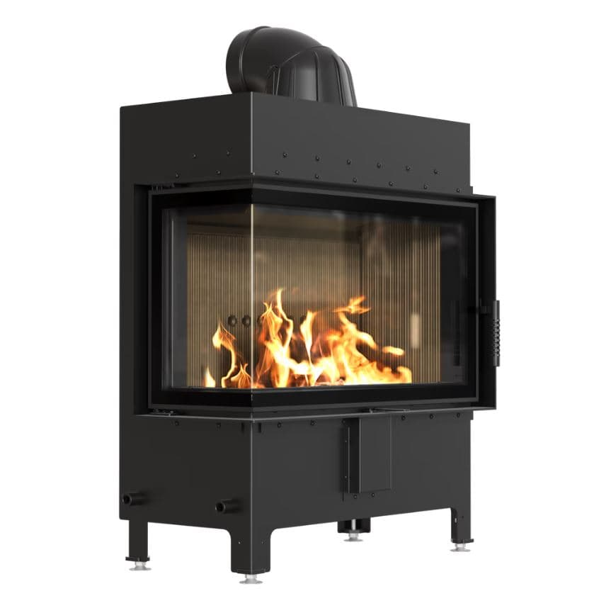 KRATKI LUCY/14/L/NEW/BLACK ΑΡΙΣΤΕΡΗ ΓΩΝΙΑ ΑΝΟΙΓΟΜΕΝΟ 14KW (100-150M2) ΕΝΕΡΓΕΙΑΚΟ ΤΖΑΚΙ ΑΕΡΟΘΕΡΜΟ ΜΕ ΜΑΥΡΑ ΚΕΡΑΜΙΚΑ TERMOTEC - Τζάκια