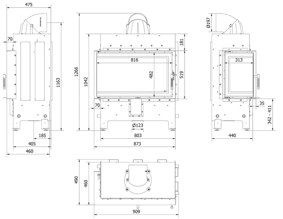 KRATKI LUCY/14/L/NEW/BLACK ΑΡΙΣΤΕΡΗ ΓΩΝΙΑ ΑΝΟΙΓΟΜΕΝΟ 14KW (100-150M2) ΕΝΕΡΓΕΙΑΚΟ ΤΖΑΚΙ ΑΕΡΟΘΕΡΜΟ ΜΕ ΜΑΥΡΑ ΚΕΡΑΜΙΚΑ TERMOTEC - 2
