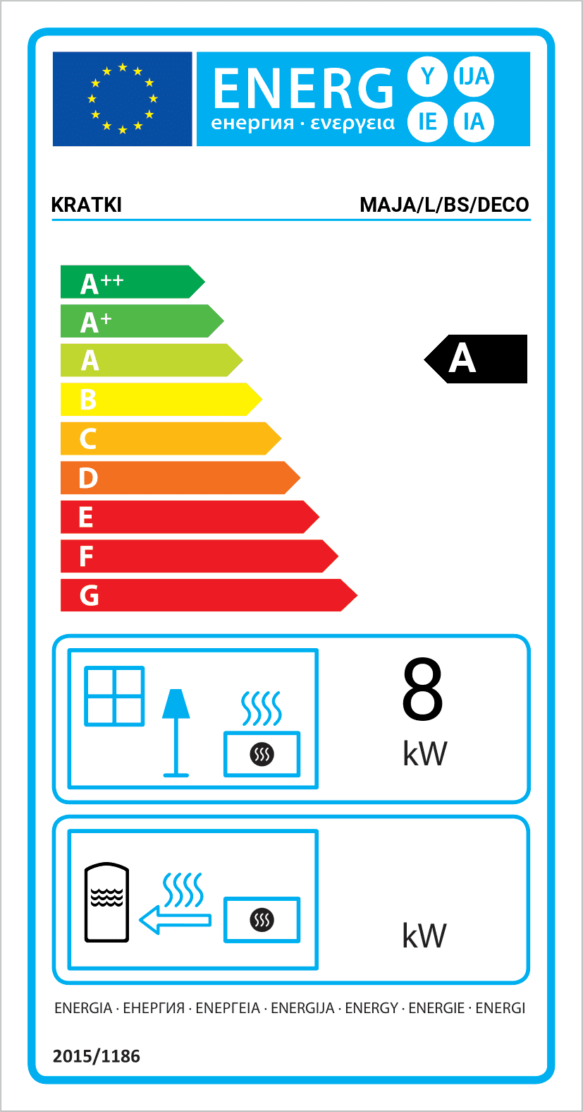 KRATKI MAJA/L/BS/DECO ΑΡΙΣΤΕΡΗ ΓΩΝΙΑ 8KW / 90-120m2 ΕΝΕΡΓΕΙΑΚΟ ΤΖΑΚΙ ΜΑΝΤΕΜΕΝΙΟ ΜΕ ΑΝΟΙΓΟΜΕΝΗ ΠΟΡΤΑ - 8