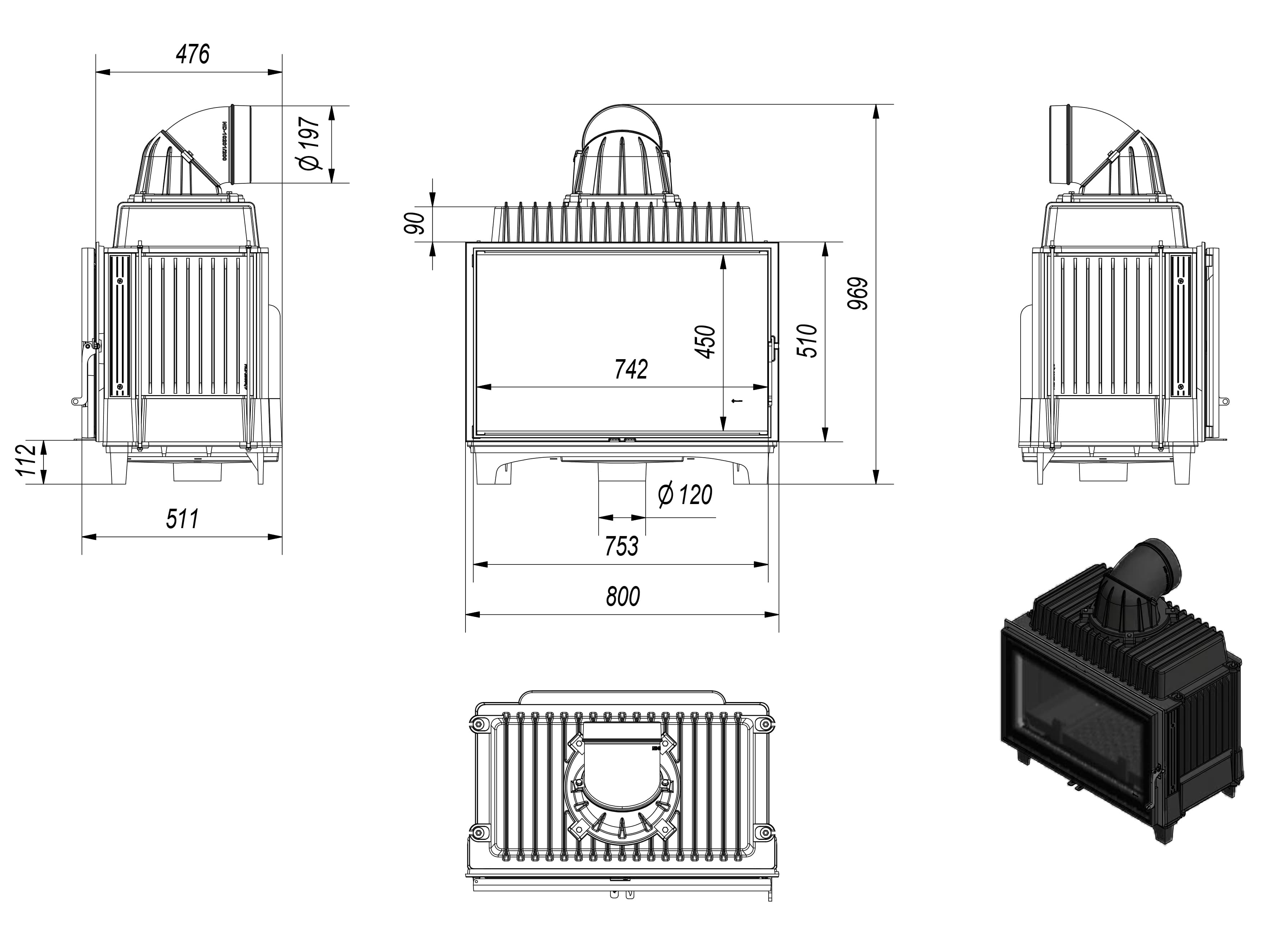 KRATKI FRANEK/14/PF ΙΣΙΟ 14KW ECODESIGN (120-150M2) ΕΝΕΡΓΕΙΑΚΟ ΤΖΑΚΙ ΑΕΡΟΘΕΡΜΟ ΜΑΝΤΕΜΕΝΙΟ - 2