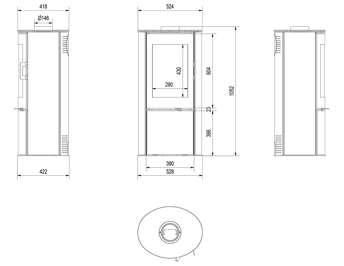 KRATKI ΣΟΜΠΑ KOZA/AB/S/KAFEL/CZERWONY 8KW / 50-70m2 ΕΝΕΡΓΕΙΑΚΗ ΣΟΜΠΑ ΞΥΛΟΥ ΑΠΟ ΧΑΛΥΒΑ ΜΕ ΕΞΩΤΕΡΙΚΗ ΕΠΕΝΔΥΣΗ ΑΠΟ ΚΟΚΚΙΝΟ ΚΕΡΑΜΙΚΟ - 2