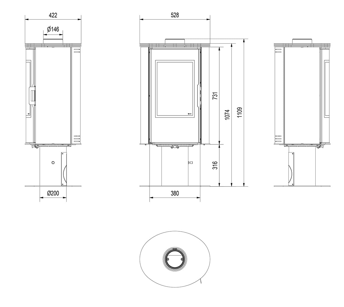 KRATKI KOZA/AB/S/N/O/DR/GLASS/KAFEL/BIALY 8KW / 50-70m2 ΠΕΡΙΣΤΡΕΦΟΜΕΝΗ ΕΝΕΡΓΕΙΑΚΗ ΣΟΜΠΑ ΑΠΟ ΧΑΛΥΒΑ ΜΕ ΕΞΩΤΕΡΙΚΗ ΕΠΕΝΔΥΣΗ ΑΠΟ ΛΕΥΚΟ ΚΕΡΑΜΙΚΟ ΚΑΙ ΦΙΜΕ ΤΖΑΜΙ - 2
