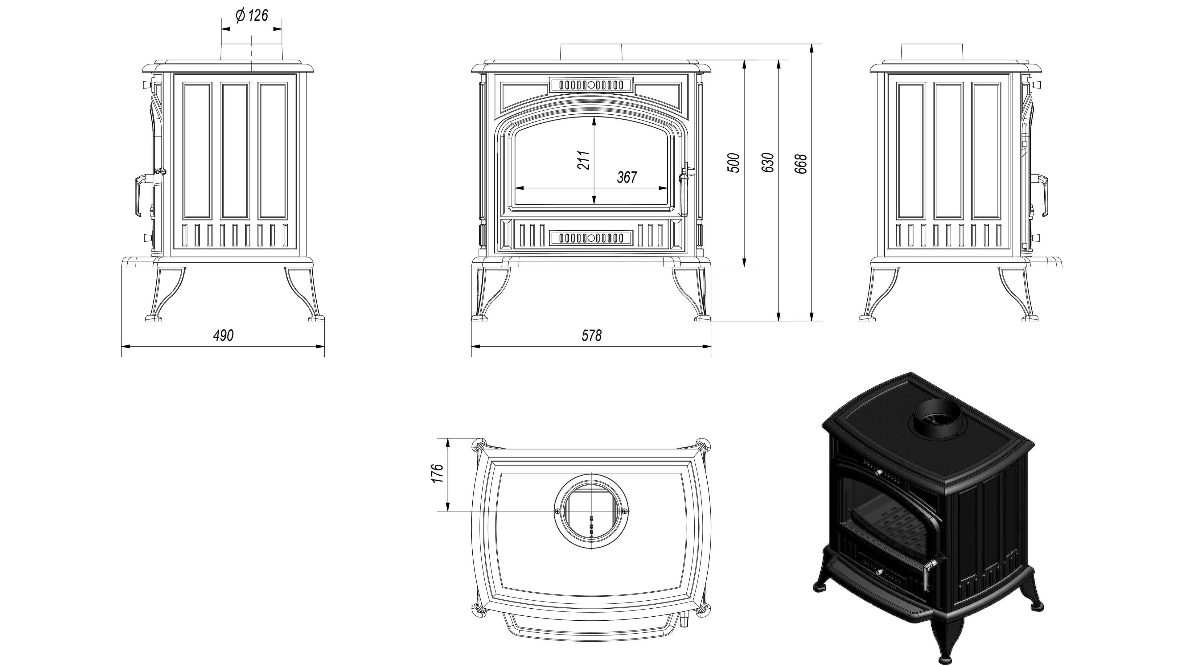 KRATKI KOZA/K6/130 - 8KW (80-100M2) ΕΝΕΡΓΕΙΑΚΗ ΣΟΜΠΑ ΜΑΝΤΕΜΕΝΙΑ - 2