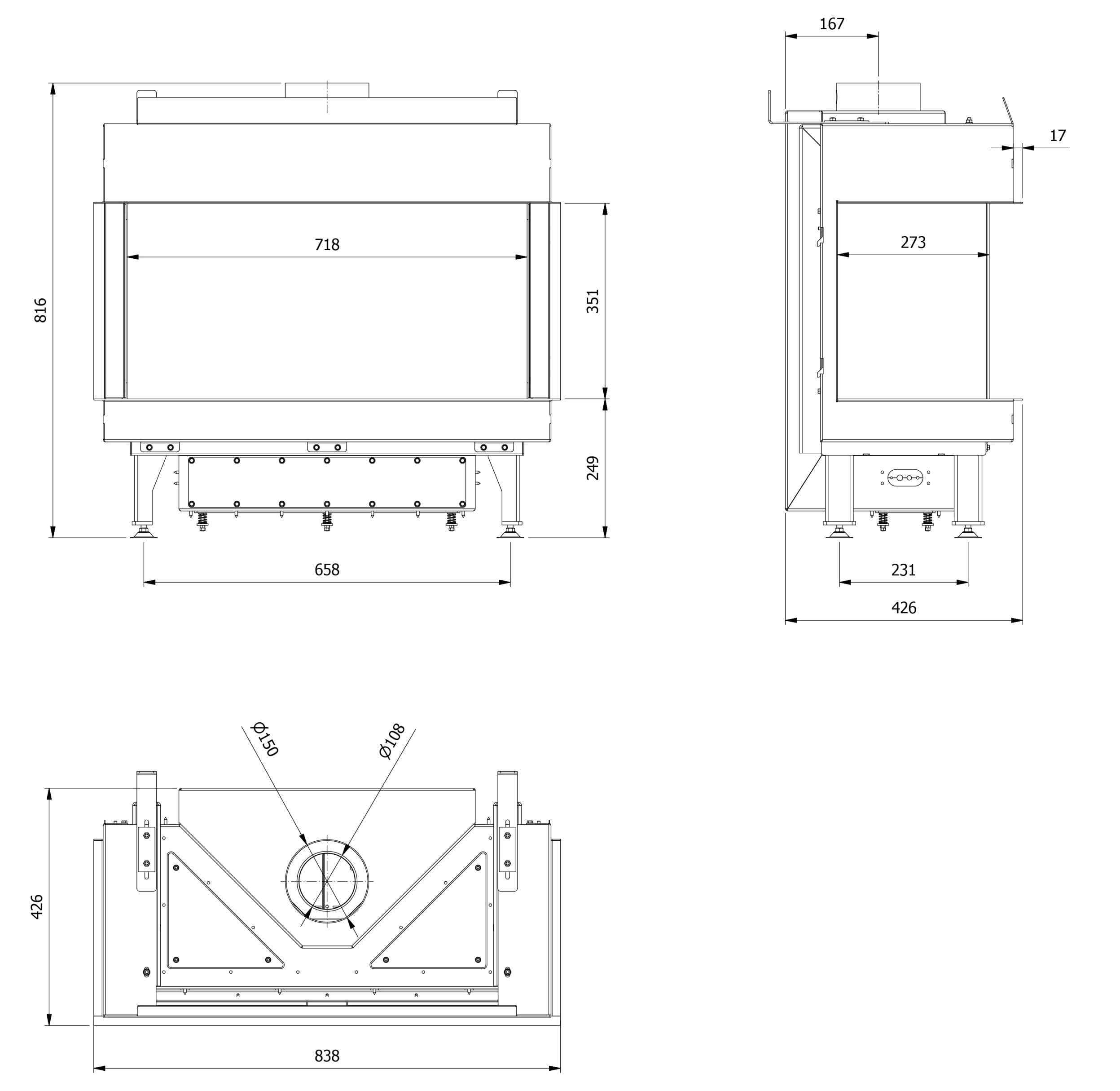 KRATKI LEO/LP/70/G31/37MBAR ΤΡΙΩΝ ΟΨΕΩΝ ΕΝΕΡΓΕΙΑΚΟ ΤΖΑΚΙ ΓΚΑΖΙΟΥ 4,8KW (50M2) - 3
