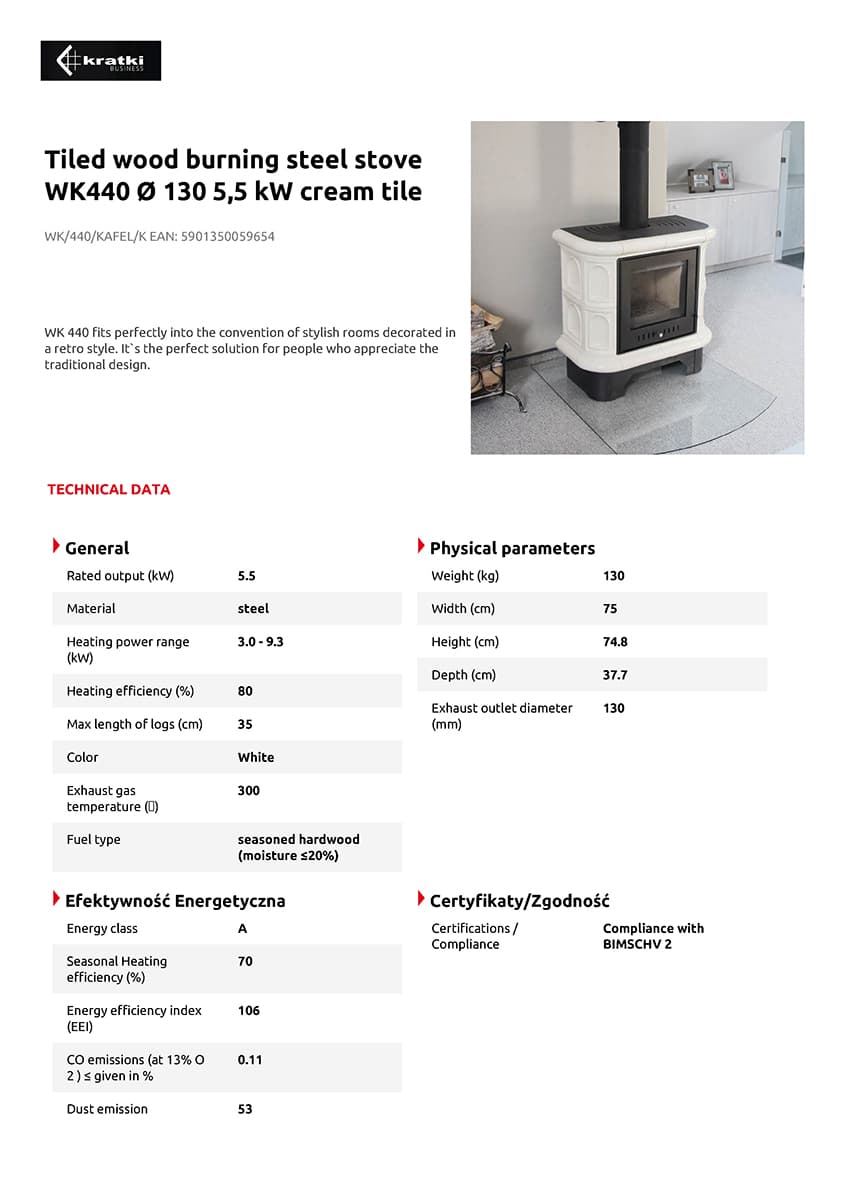 KRATKI WK/440/KAFEL/K 6,5 kW ΕΝΕΡΓΕΙΑΚΟ ΤΖΑΚΙ ΜΕ ΛΕΥΚΑ ΚΕΡΑΜΙΚΑ TERMOTEC - 4