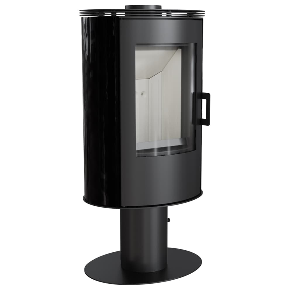KRATKI KOZA/AB/S/N/O/DR/KAFEL/BLACK 8KW / 50-70m2 ΠΕΡΙΣΤΡΕΦΟΜΕΝΗ ΕΝΕΡΓΕΙΑΚΗ ΣΟΜΠΑ ΑΠΟ ΧΑΛΥΒΑ ΜΕ ΕΞΩΤΕΡΙΚΗ ΕΠΕΝΔΥΣΗ ΑΠΟ ΜΑΥΡΟ ΚΕΡΑΜΙΚΟ - Σόμπες