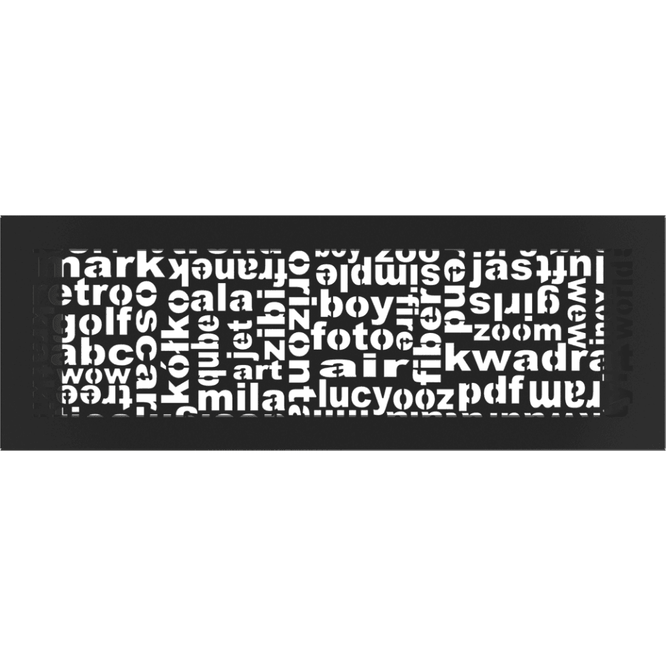 KRATKI ΠΕΡΣΙΔΑ 49ABC/C (17X49CM) ΜΑΥΡΗ - Τζάκια