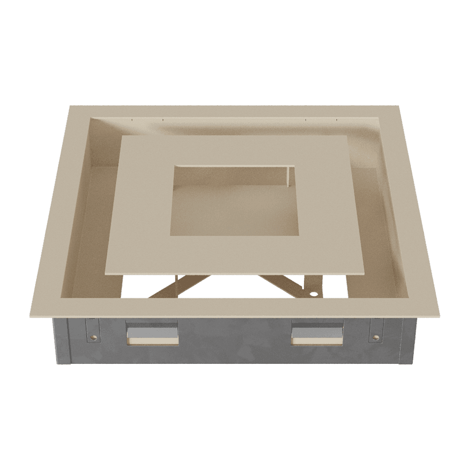 KRATKI ΠΕΡΣΙΔΑ 22K/WIND 22X22CM ΚΡΕΜ - 7