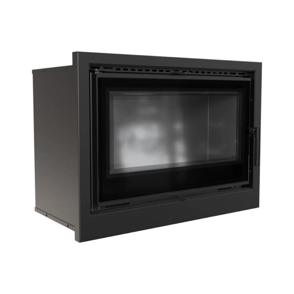 Kratki Kaseta/Arke/80/Black (78X58Cm Απαιτουμενο Ανοιγμα) Ecodesign 12Kw (100-170Μ2) Ενεργειακη Ενθετη Εστια Αεροθερμη Με Διπλο Βεντιλατερ (280M3/H) Και Μαυρα Κεραμικα Termotec - Τζάκια