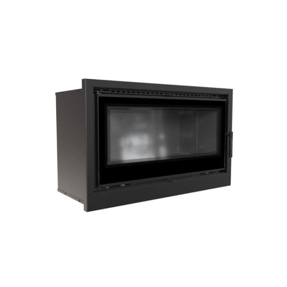 Kratki Kaseta/Arke/95/Black (95X59Cm Απαιτουμενο Ανοιγμα) Ecodesign (A+) 14Kw (100-185Μ2) Ενεργειακη Εστια Αεροθερμη Με Διπλο Βεντιλατερ (372M3/H) Και Μαυρα Κεραμικα Termotec - Τζάκια
