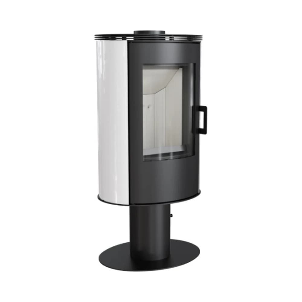 Kratki Koza/Ab/S/N/Dr/Kafel/Bialy 8Kw / 50-70M2 Ενεργειακή Σόμπα Ξύλου Με Λευκά Κεραμικά Termotec