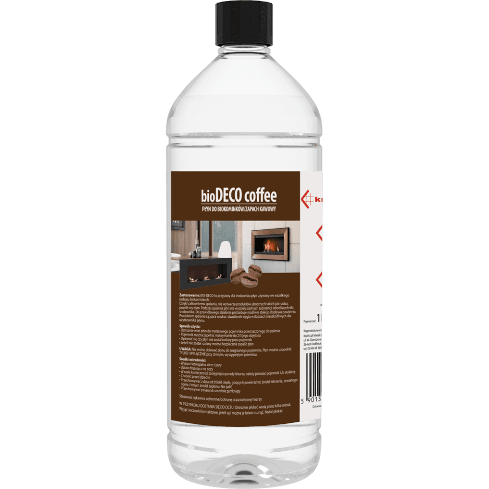 KRATKI BIO-DECO/COFFEE ΥΓΡΟ ΒΙΟΑΙΘΑΝΟΛΗΣ (96%) 1 ΛΙΤΡΟ ΜΕ ΑΡΩΜΑ ΚΑΦΕ 100% ΟΙΚΟΛΟΓΙΚΟ - Τζάκια