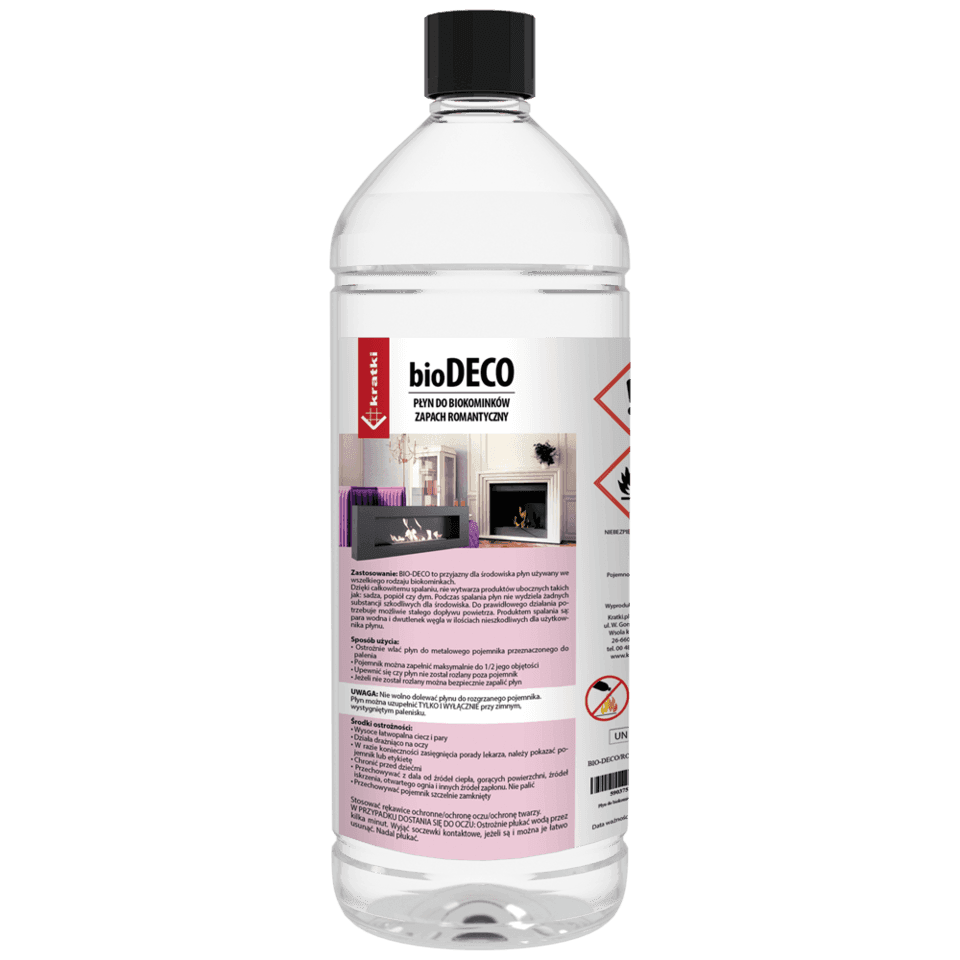 KRATKI BIO-DECO/ROMANTYCZNY ΥΓΡΟ ΒΙΟΑΙΘΑΝΟΛΗΣ (96%) 1 ΛΙΤΡΟ ΜΕ ΑΡΩΜΑ ΛΟΥΛΟΥΔΙΩΝ 100% ΟΙΚΟΛΟΓΙΚΟ - Τζάκια