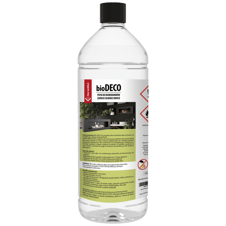 KRATKI BIO-DECO/SLODKIE/OWOCE ΥΓΡΟ ΒΙΟΑΙΘΑΝΟΛΗΣ (96%) 1 ΛΙΤΡΟ ΜΕ ΑΡΩΜΑ ΓΛΥΚΩΝ ΦΡΟΥΤΩΝ 100% ΟΙΚΟΛΟΓΙΚΟ - Τζάκια
