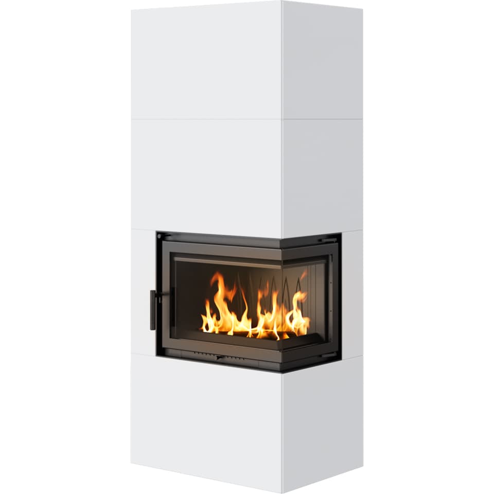 KRATKI SIMPLE/BOX/P/S/BIANCO ΔΕΞΙΑ ΓΩΝΙΑ 8KW / 70-90m2 ΕΝΕΡΓΕΙΑΚΟ ΤΖΑΚΙ ΜΑΝΤΕΜΕΝΙΟ ΜΕ ΜΕΤΑΛΛΙΚΟ ΚΕΛΥΦΟΣ - Τζάκια
