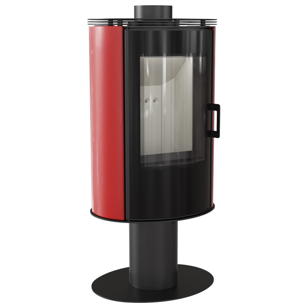 KRATKI KOZA/AB/S/N/O/DR/GLASS/KAFEL/CZERWONY 8KW / 50-70m2 ΠΕΡΙΣΤΡΕΦΟΜΕΝΗ ΕΝΕΡΓΕΙΑΚΗ ΣΟΜΠΑ ΑΠΟ ΧΑΛΥΒΑ ΜΕ ΕΞΩΤΕΡΙΚΗ ΕΠΕΝΔΥΣΗ ΑΠΟ ΚΟΚΚΙΝΟ ΚΕΡΑΜΙΚΟ ΚΑΙ ΦΙΜΕ ΤΖΑΜΙ - Σόμπες