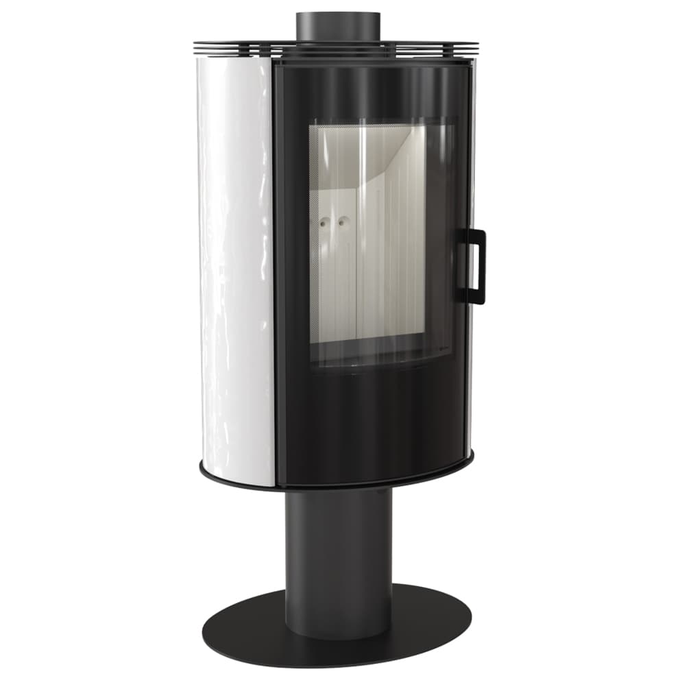 KRATKI KOZA/AB/S/N/O/DR/GLASS/KAFEL/BIALY 8KW / 50-70m2 ΠΕΡΙΣΤΡΕΦΟΜΕΝΗ ΕΝΕΡΓΕΙΑΚΗ ΣΟΜΠΑ ΑΠΟ ΧΑΛΥΒΑ ΜΕ ΕΞΩΤΕΡΙΚΗ ΕΠΕΝΔΥΣΗ ΑΠΟ ΛΕΥΚΟ ΚΕΡΑΜΙΚΟ ΚΑΙ ΦΙΜΕ ΤΖΑΜΙ - Σόμπες